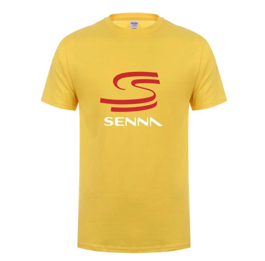Новые модные футболки с героями F1 Айртон Сенна мужские повседневные коротким