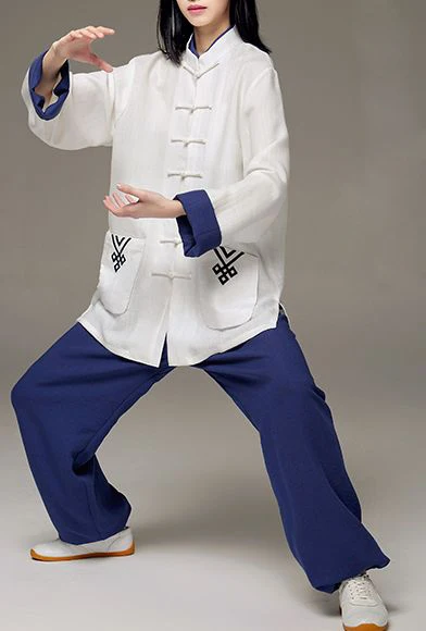 Унисекс весна лето и осень tencel вышивка форма для Тай Чи taijiquan костюм Боевые