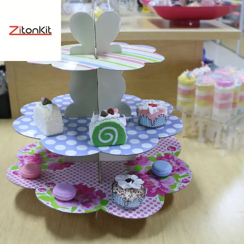 3 яруса бумажная Подставка под капкейки пиратский корабль Свадьба День рождения