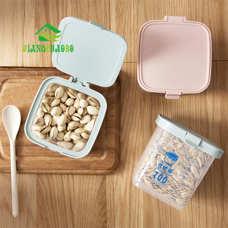 JiangChaoBo пластиковые оснастки Герметичные банки прозрачные пищевые банки кухня зерна ящик для хранения сухофруктов бак для хранения