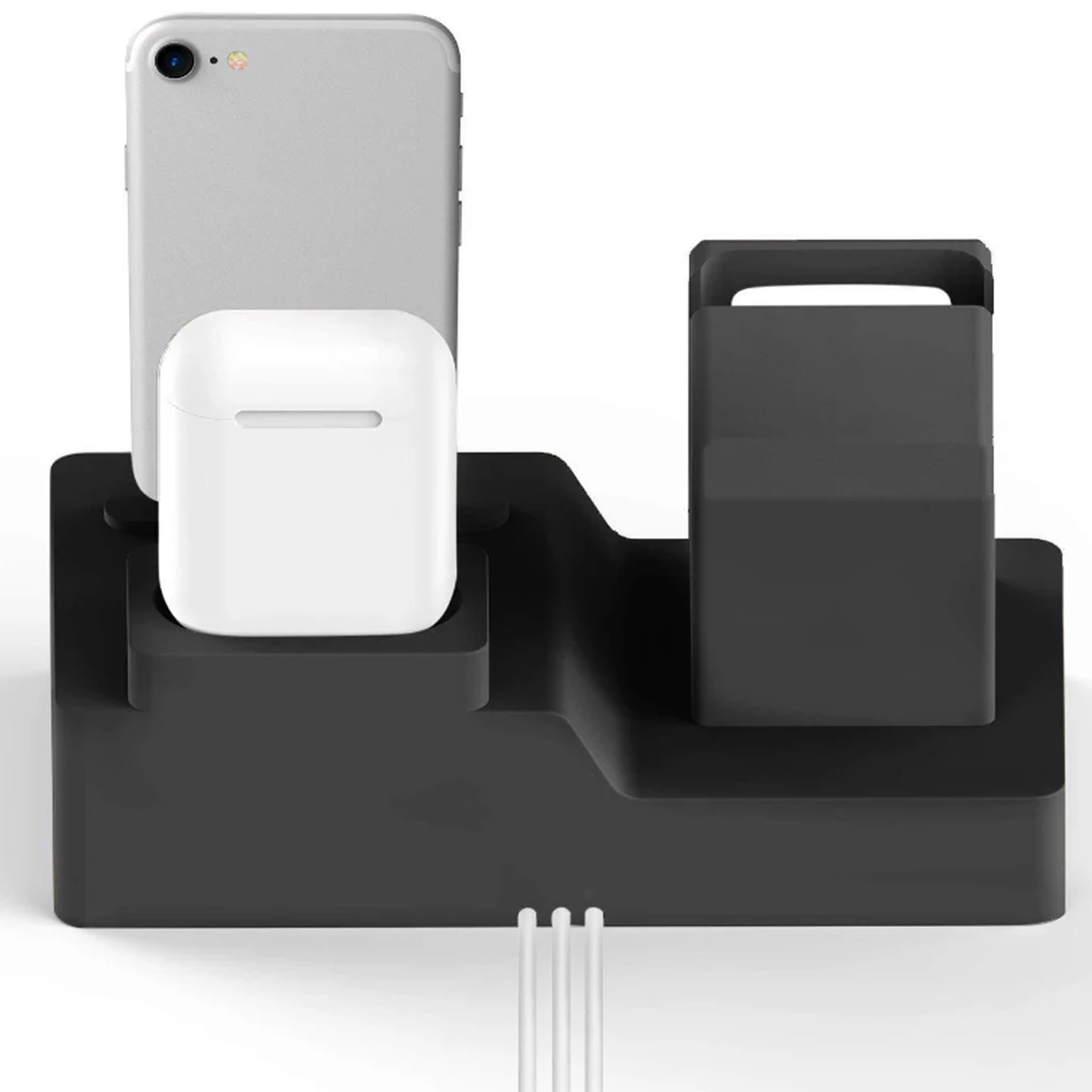 Силиконовая зарядная док-станция 3 в 1 для Apple iPhone держатель телефона | Электроника