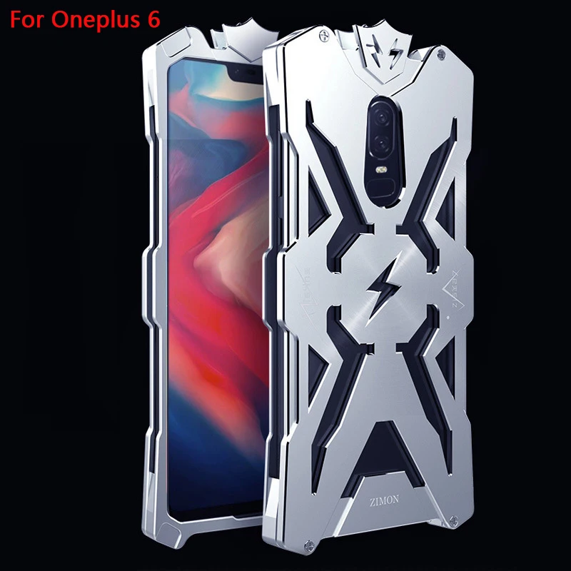 Zimon для Oneplus 6 Чехол мощный противоударный металлический алюминиевый корпус