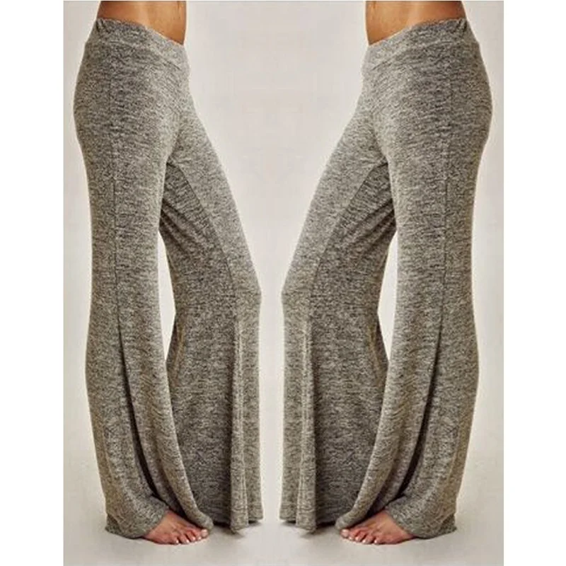 

Hot Sale 2021 New Fashion Casual Pants Women Wide Leg Flare Pants trouser Mid Waist Female tunic Trouser