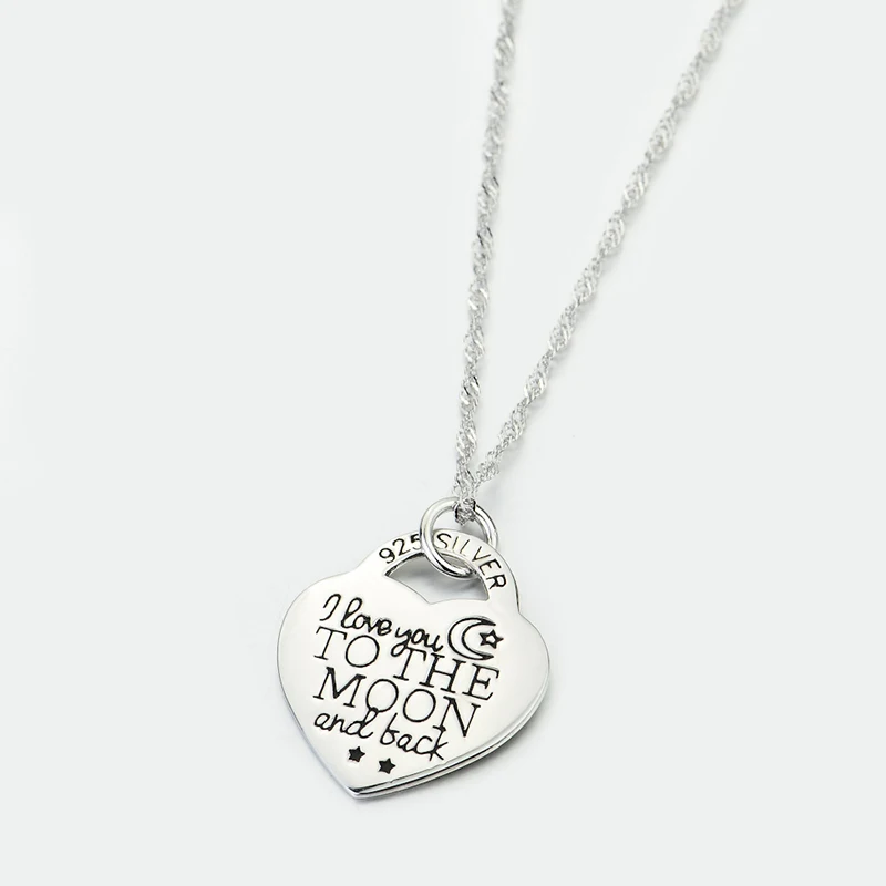 Женское колье чокер с подвеской Я люблю тебя на Луну изящное ювелирное изделие из