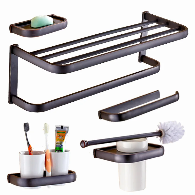 Вешалка для полотенец набор точечный черный Древний ковчег поставка Ванна