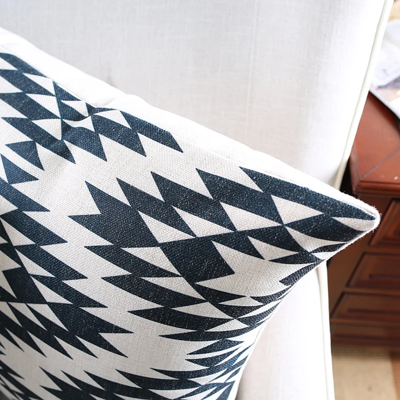 Оптовые Подушки Крышки чехлы Черный Белый Azect Абстрактный Геометрический Карта