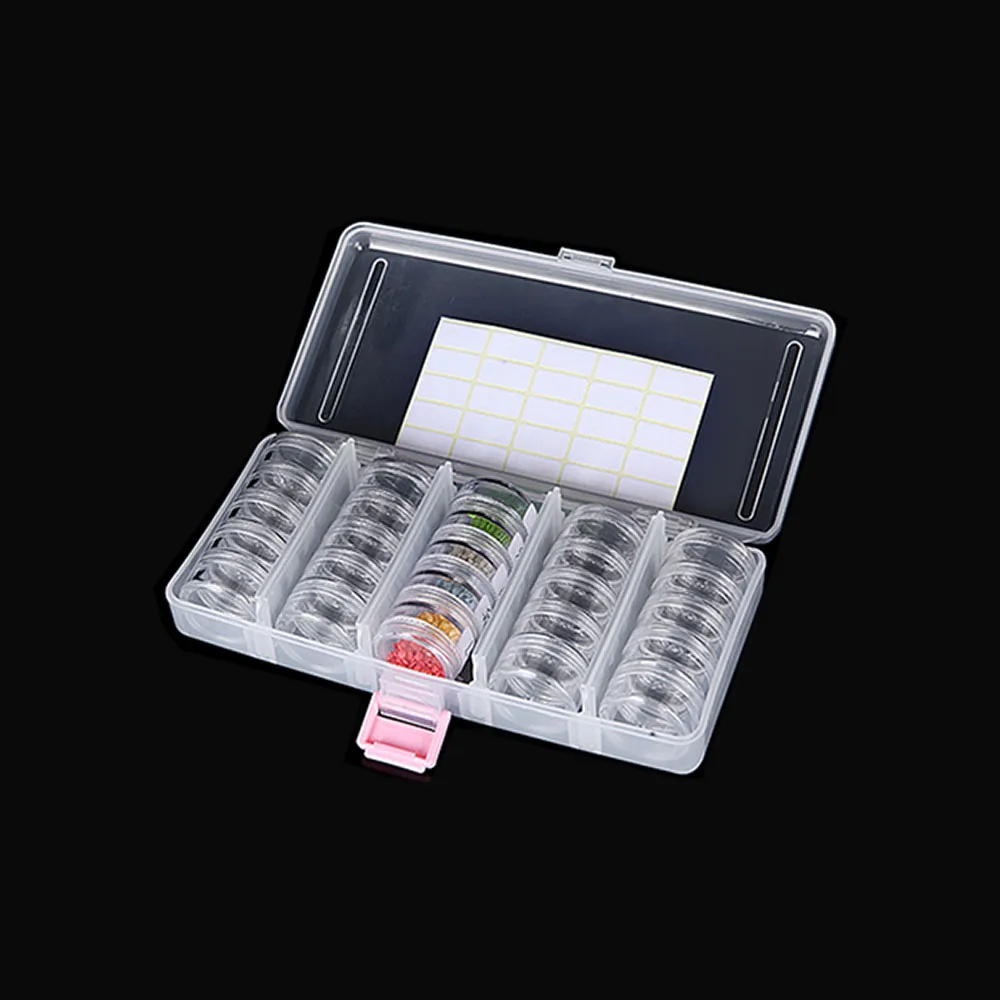 25pcs 25/50/75/100 бутылки алмазов картина ящик для хранения алмазная живопись аксессуары контейнер для бисера мозаика ящики для хранения инструментов - Цвет: 25pcs