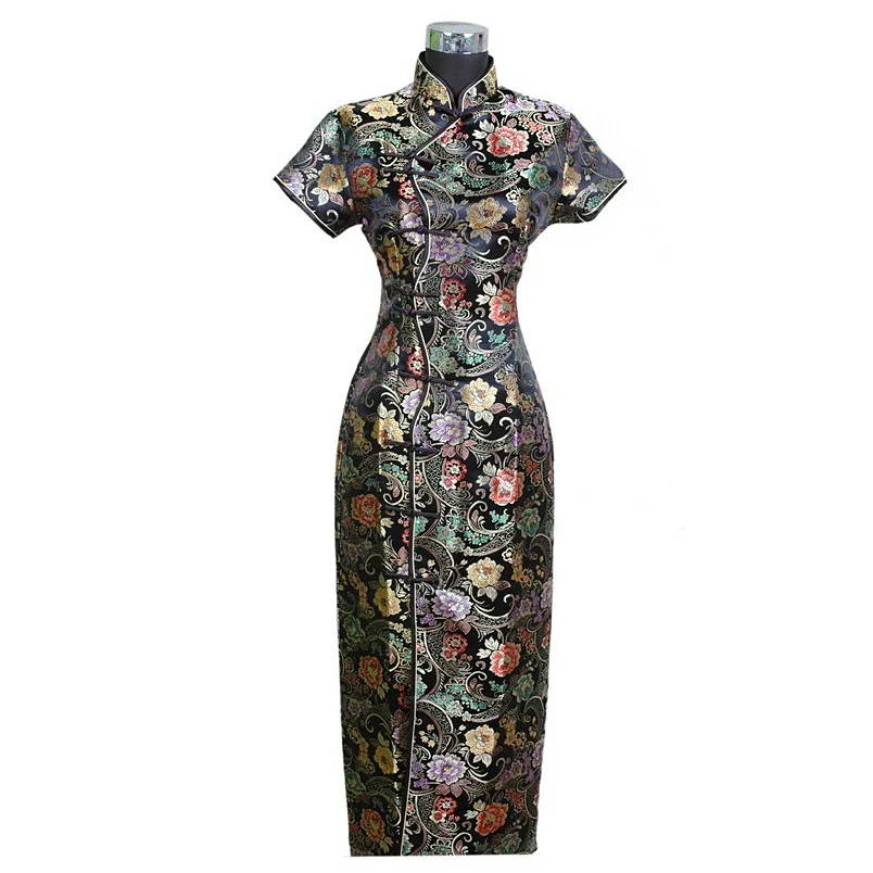 Китайское традиционное женское длинное платье Ципао чонсам свадебное вечернее