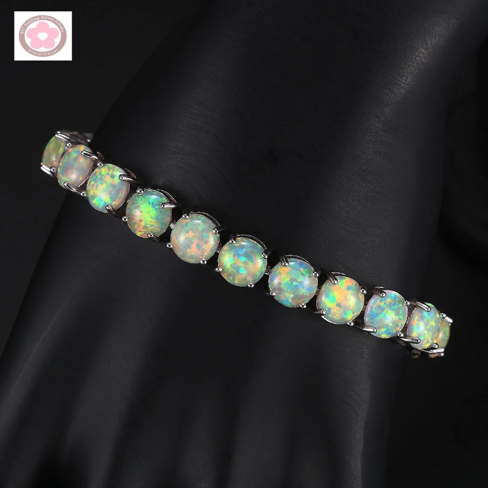 SZ0027 Plated AAA Fire Opal Inlaid Fashion Bracelet For Women Jewelry Gift | Украшения и аксессуары