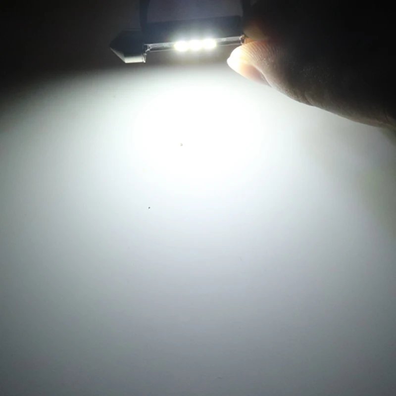 Фото Высококачественные светодиодные лампы C5W 2835 6 SMD, 2 шт., без ошибок Canbus, 6000K, Festoon, 6 светодиодов, 31/36/39/41 мм, Canbus, 12В, для чтения. №5