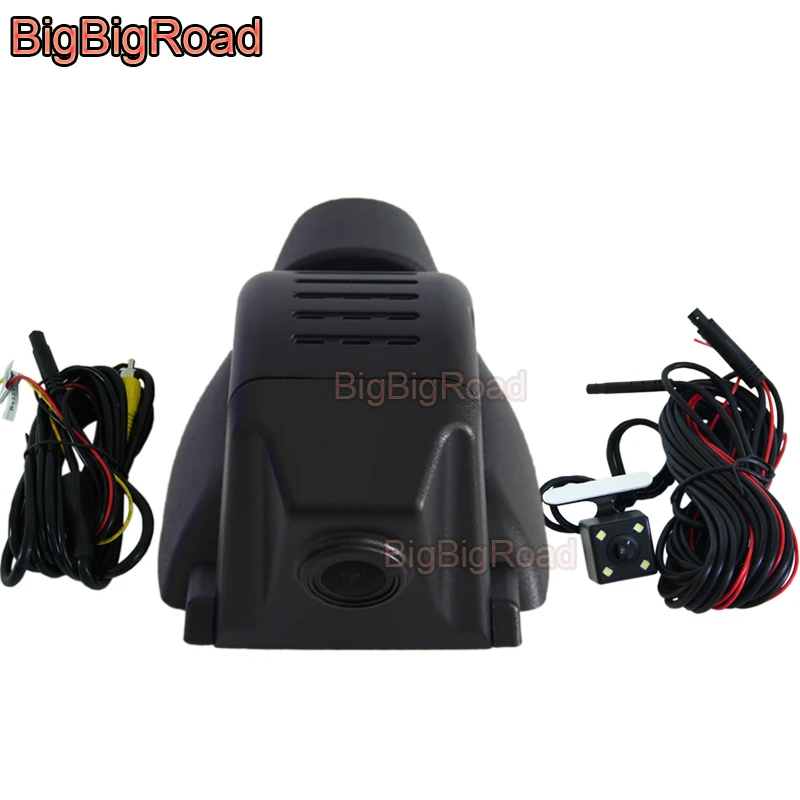 Dual Cameras BigBigRoad автомобильный wifi DVR видеорегистратор камера для Ford Endeavour /Ecosport Everest 2013 - Название цвета: Dual Cameras