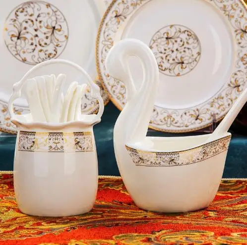 Бесплатная доставка Цзиндэчжэнь 56 голова бытовой керамики посуда фарфоровая