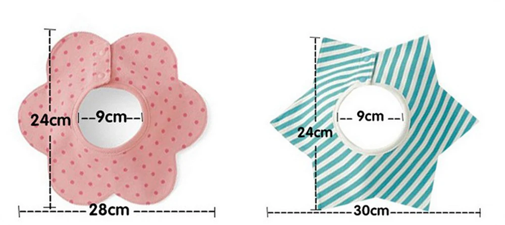 360 градусов хлопковая бандана нагрудники для малышей Smock Infant Burp Cloths печать