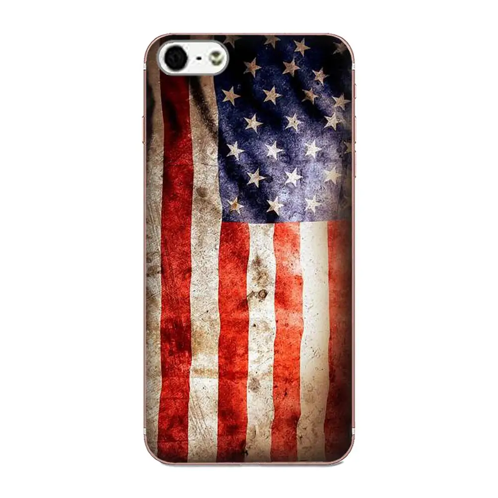 Мягкие сумки из ТПУ чехлы тонкая синяя линия Флаг США для Galaxy A3 A5 A7 On5 On7 2015 2016 2017 Grand
