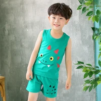 summer childrens pajamas baby clothing sets cartoon dinosaur kids pajamas cotton pijamas for boys girls nightwear sleep suit