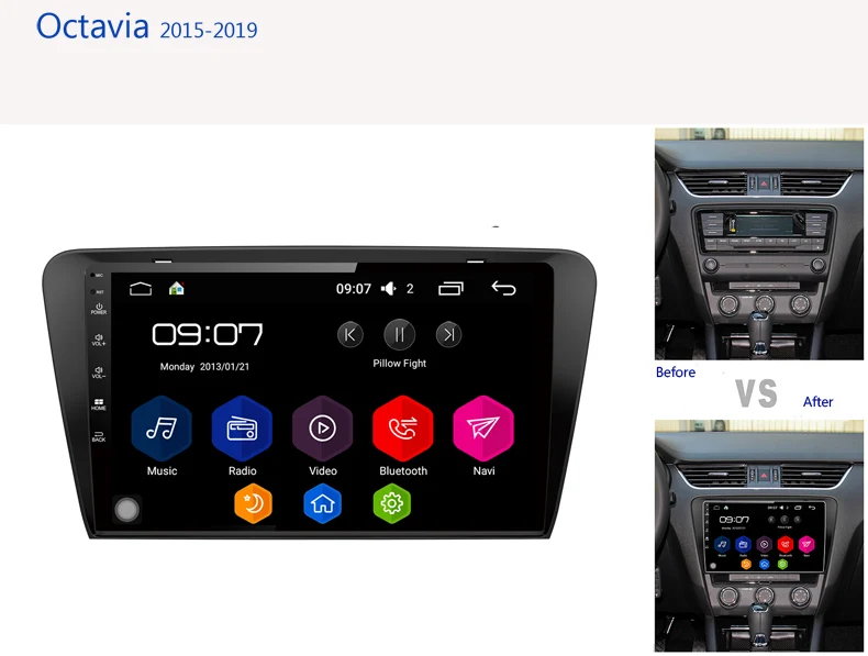 Для 2din skoda OCTAVIA 2015-2019 автомобилей рама с двойным din стерео для 10 1 дюймовый