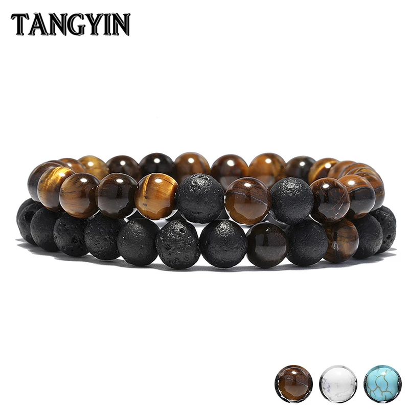 Хит продаж! 8 мм натуральный белый сосна тигровый глаз на каждый день с