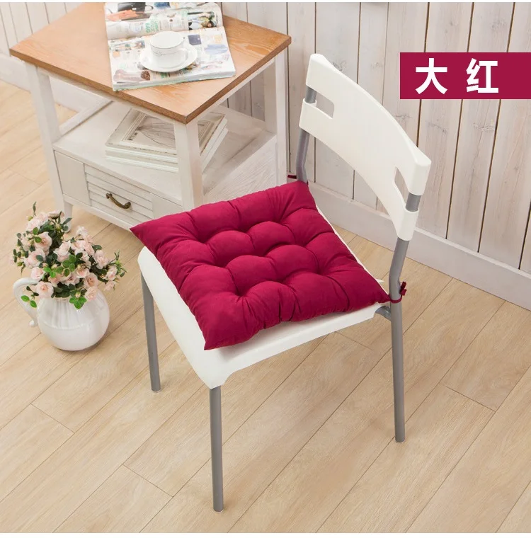 Новые однотонные Подушка Мат подушки для сиденья кресла со шнуром 40*40 см патио