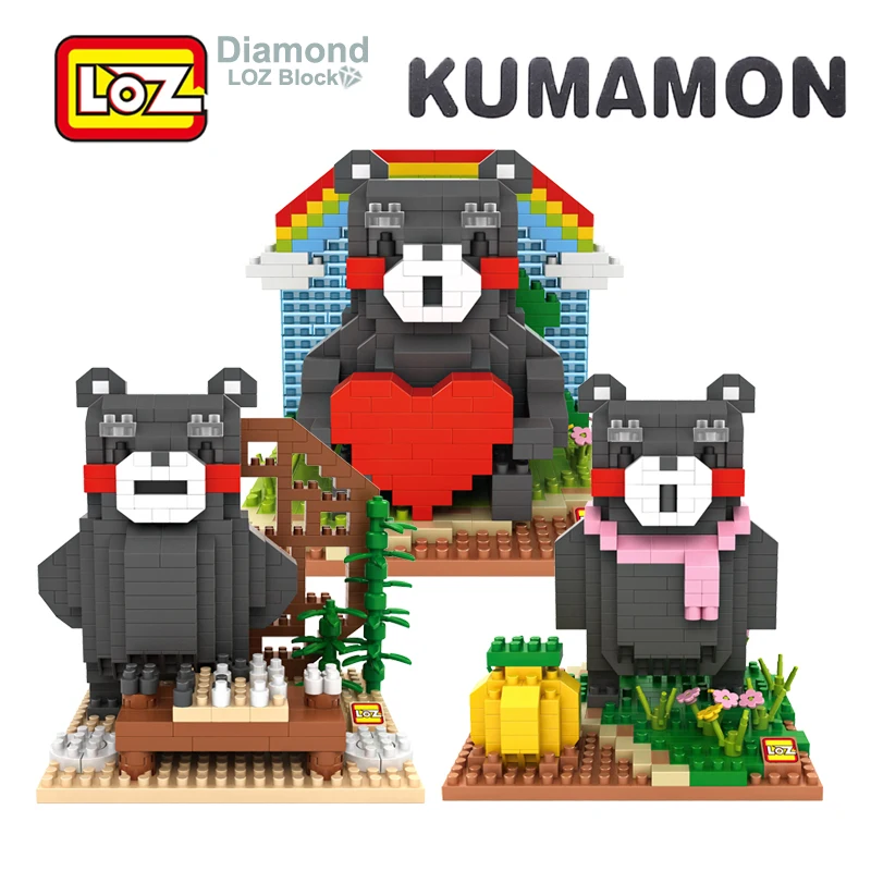 LOZ KUMAMON Building Blocks Toy Assemblage Cute Bear Diamond Gift For Children Ages 14+ Offical Authorized|block toys|toys fordiamond blocks |