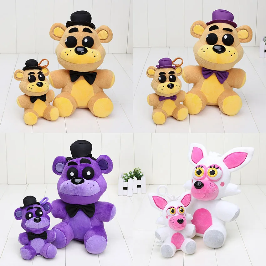 25 см/14 см FNAF плюшевые игрушки подвесной Золотой Фредди кошмар Fredbear Shadow Freddy Mangle