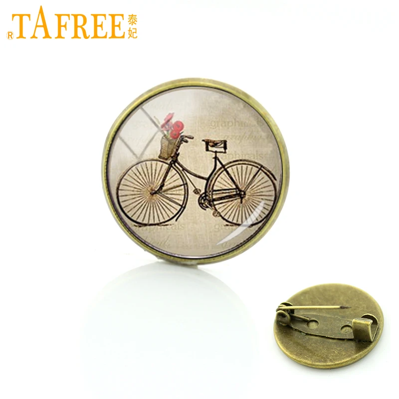 TAFREE Brown велосипед булавки в стиле ретро В этническом Женские Броши для мужчин