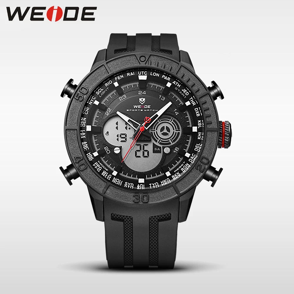 WEIDE 6308 Подлинная Роскошная relogio esportivo аналоговые спортивные часы цифровые
