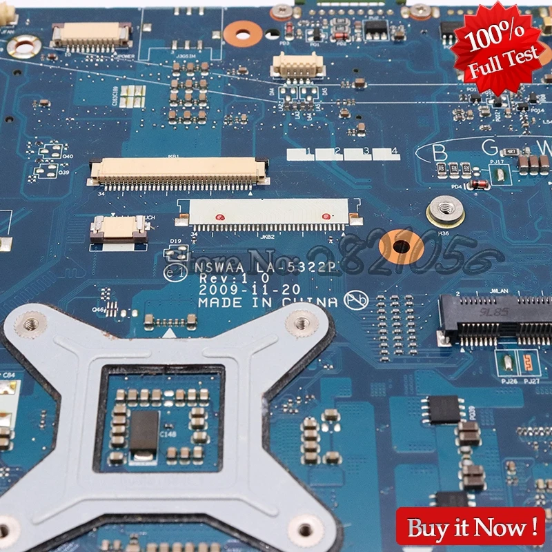 NOKOTION для Toshiba Satellite L500 A505 Материнская плата ноутбука LA-5322P K000092520 основная плата HD4500 DDR3 Бесплатный процессор полностью протестирован