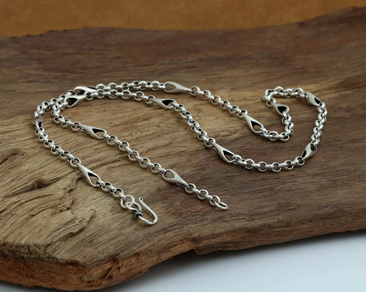 Ожерелье с подвеской для пары 4 мм толщиной 100% Настоящее серебро 925 пробы Мужская