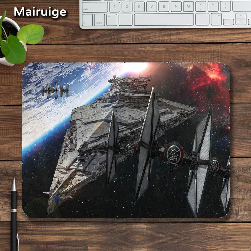 Mairuige Топ игровой коврик для мыши принт Звездные войны космический корабль парк прочный Противоскользящий мышь коврик оптический резиновый коврик для мыши коврик для игровой мыши - Цвет: 220X180X2MM