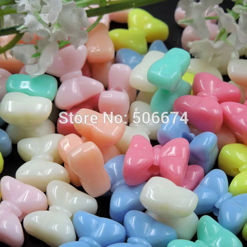 20 шт. акриловые бусины в форме банта 14/10 мм|beads accessories|candy beadsdiy beads |