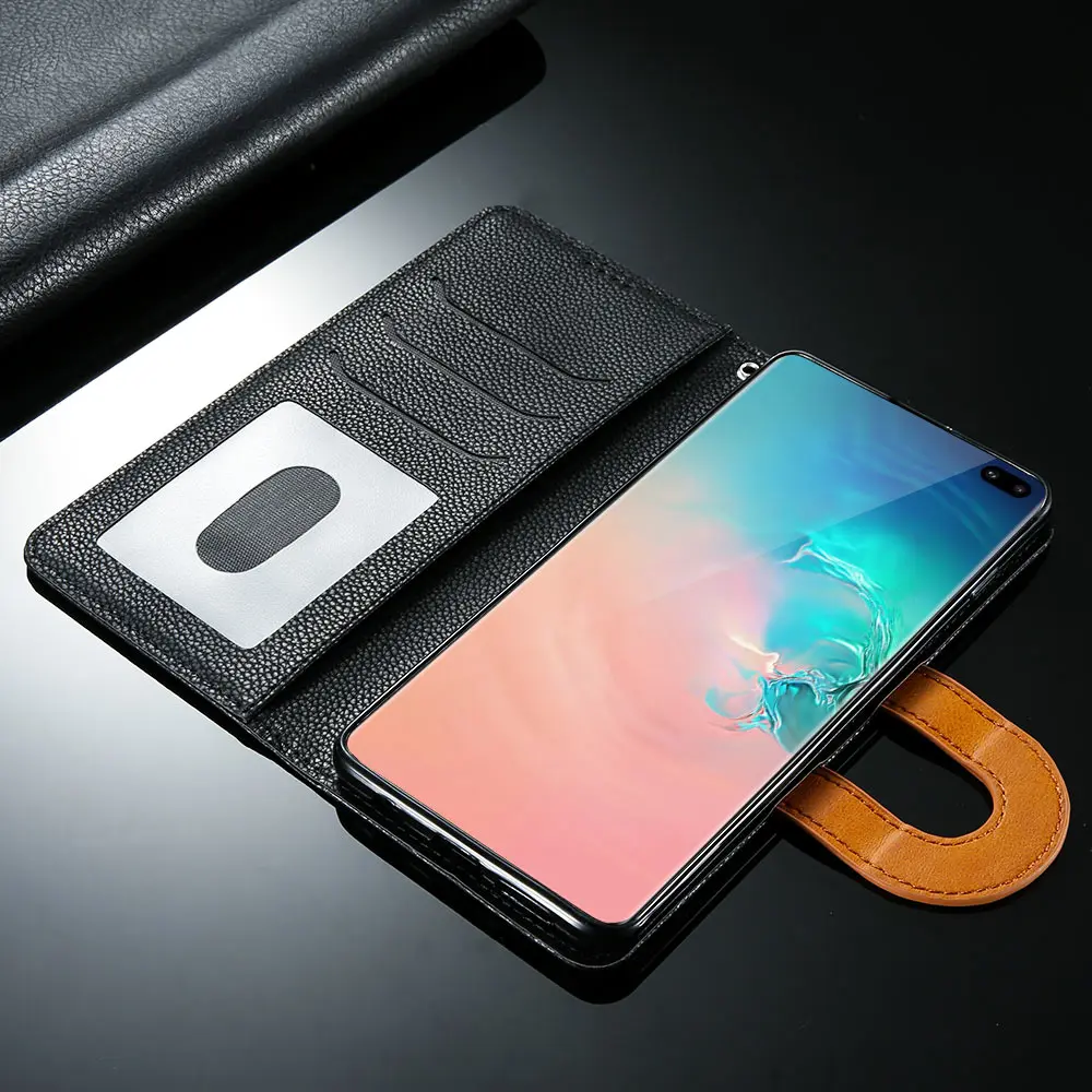 Кожаный чехол для samsung Galaxy S10 S8 S9 Plus S7 edge на ремешке откидная крышка Lite S10E