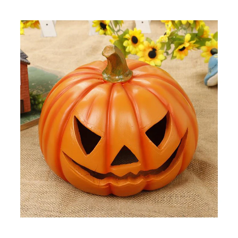 

Centralized Cute Plant Statue Simulation Pumpkin Yellow Home Decorations Action Figure Art Craft Model Toy Halloween Gift