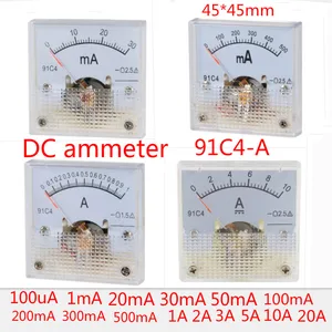 Аналоговый панельный Амперметр 91C4, точность 2,5 постоянного тока, мА, 20 мА, 30 мА, мА, 0-1 А, 2 А, 3 А, 5 А, 10 А, 15 А, 20 А, 30 А, амперметр