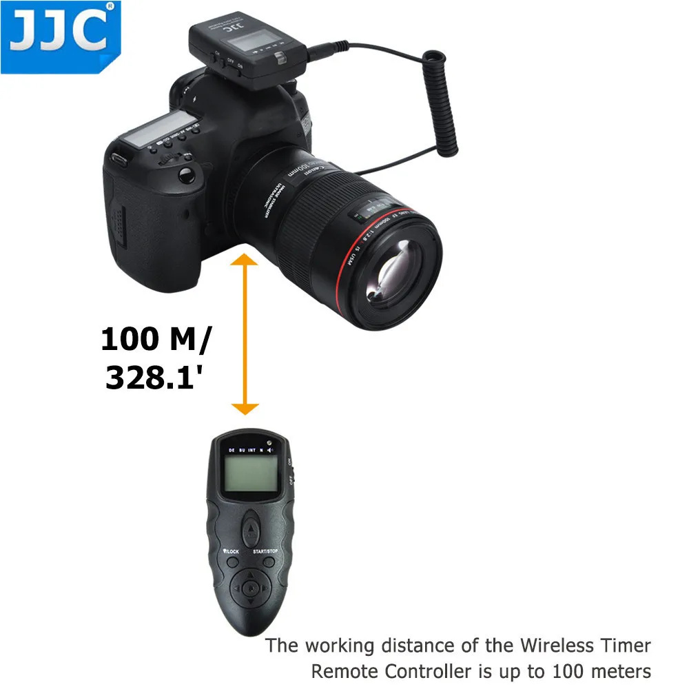 JJC 2 4 GHz 56 каналов DSLR RF беспроводной пульт дистанционного управления таймером для