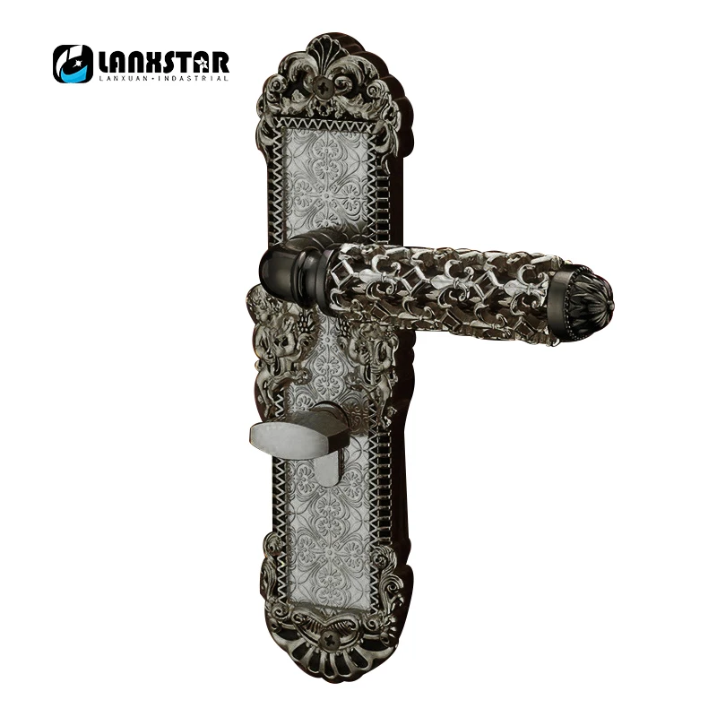 LANXSTAR Континентальный бесшумный замок золотой цвет полый технологический ручной