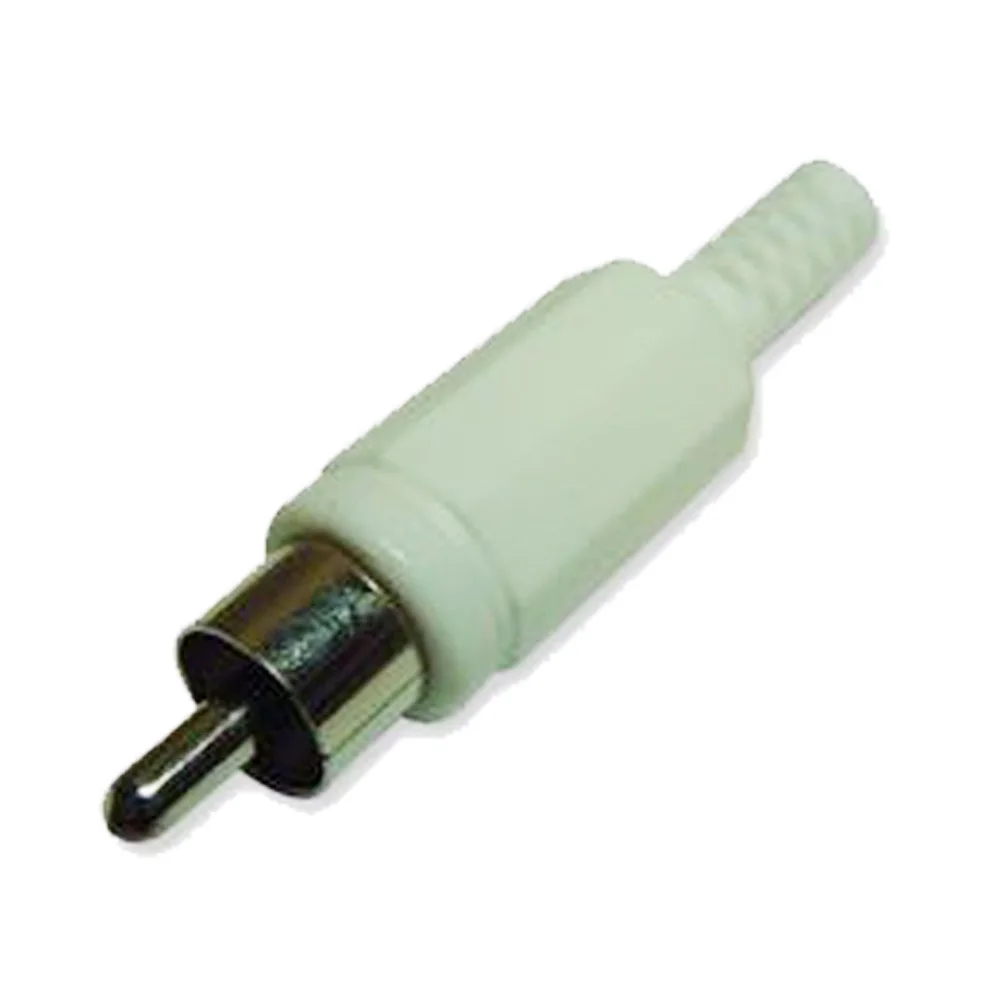 50pcs Solder RCA Male plug Audio Video Connector Yellow and White | Обустройство дома
