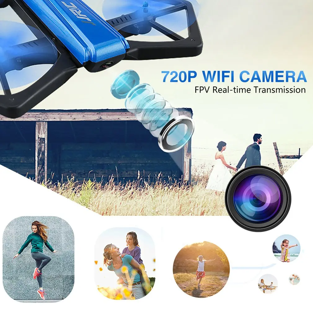JJR/C H43WH WI-FI FPV 720P HD Камера Дрон само-таймер квадкоптер складной G-sensor Мини RC селфи дрона квадрокоптера