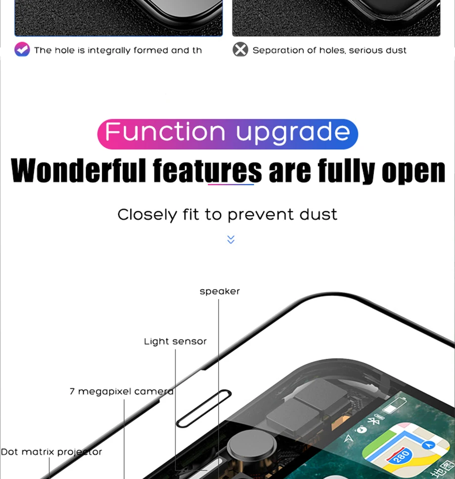 6D стекло на iphone 6 6s Plus 8 7 X Полный экран протектор для iphone 7 8 Plus 5 5S SE алюминиевый сплав закаленное стекло