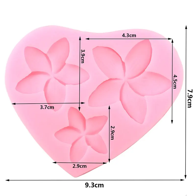 Sugarcraft Плюмерия цветок силиконовые формы для приготовления конфет Полимерная