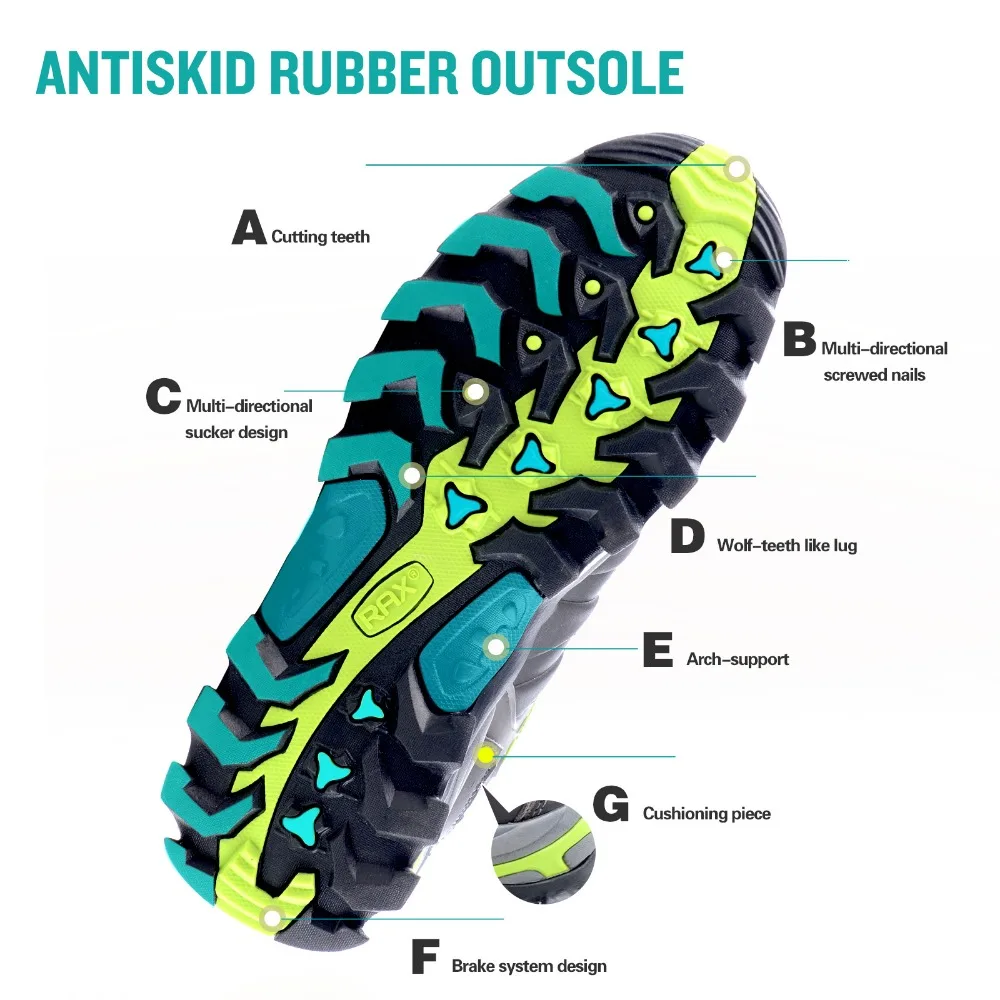 RAX Мужские Водонепроницаемые кожаные треккинговые ботинки женские прогулочные