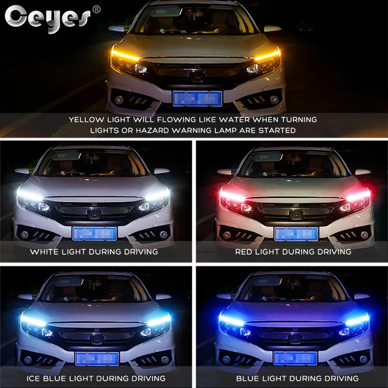 Ceyes стайлинга автомобилей 12V дневной светильник Led DRL светодиодные полосы лампы