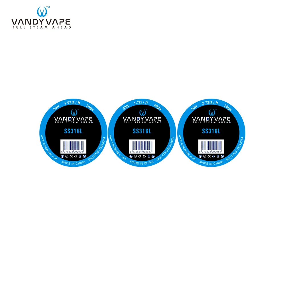Оригинальный Vandy Vape SS316L серия провод 24GA 26GA 28GA аксессуары для атомайзера