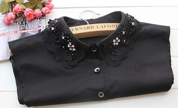 Новый модный элегантный дамский галстук с бабочкой кружевная рубашка воротником