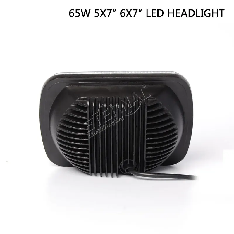 Бесплатная доставка 1x65 Вт 5x7 6x7 led Луч направленного типа фары 12V 24V для мотоциклов
