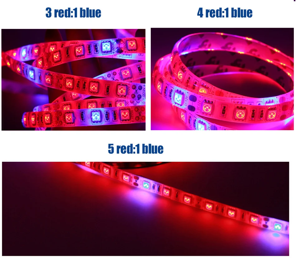 Фитолампа Светодиодная лента полного спектра для выращивания растений 5 м с