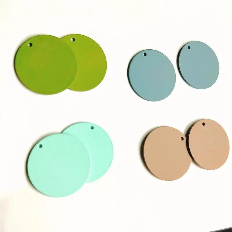 PURPLEGRAPE minimalism Europe and America matte texture multicolor wafer DIY handmade earrings accessories wholesale | Украшения и