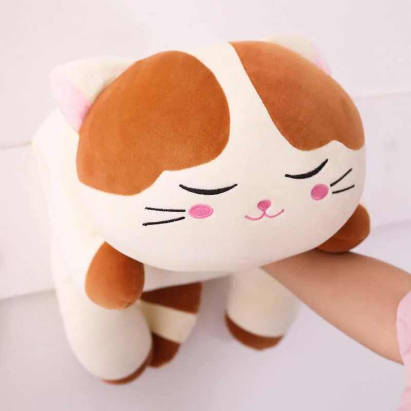 

60cm Cute Cats Plush Toys Down Cotton Stuffed Animal Cat Doll Toy Soft Plush Pillow Children Toy Girls Birthday Gift