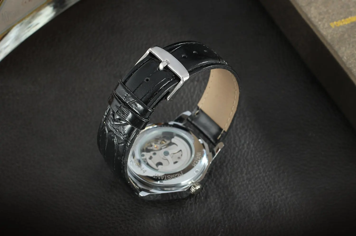 WINNER Blue Exotic Dodecagon дизайнерские мужские часы с скелетонным циферблатом