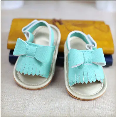 Летняя кожаная обувь принцессы для девочек мягкая нескользящая маленьких