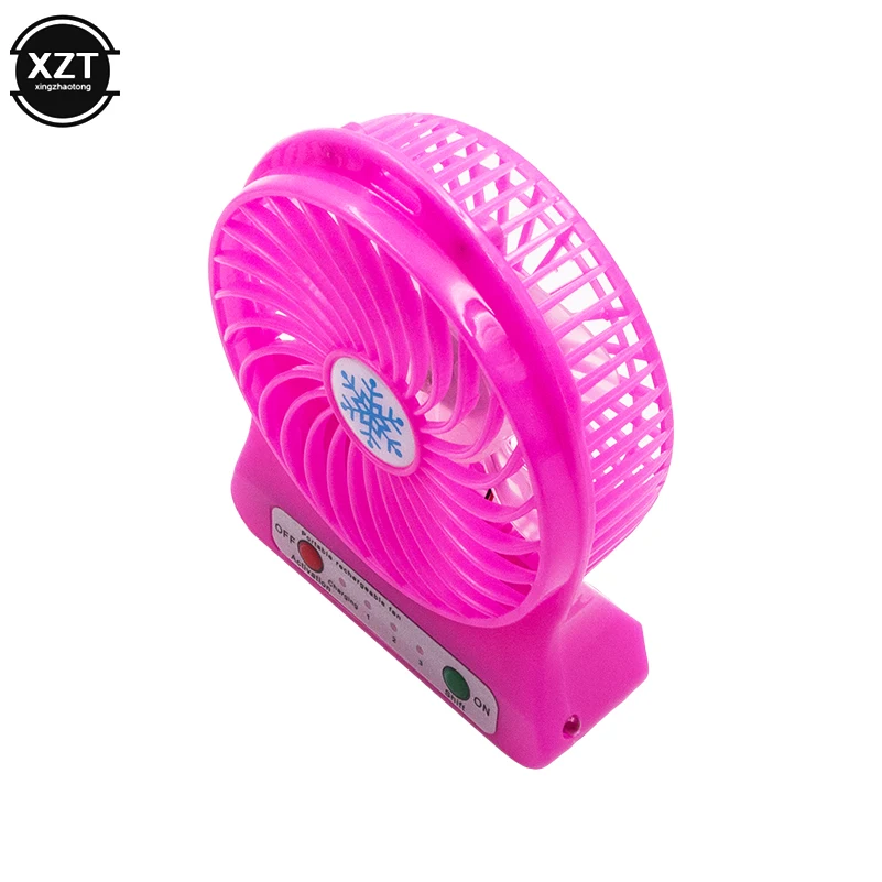 Mini Portable USB Fan LED Light Air Cooler Small Desk Rechargeable 18650 Battery Cooling Fan For for PC Computer Powerbank